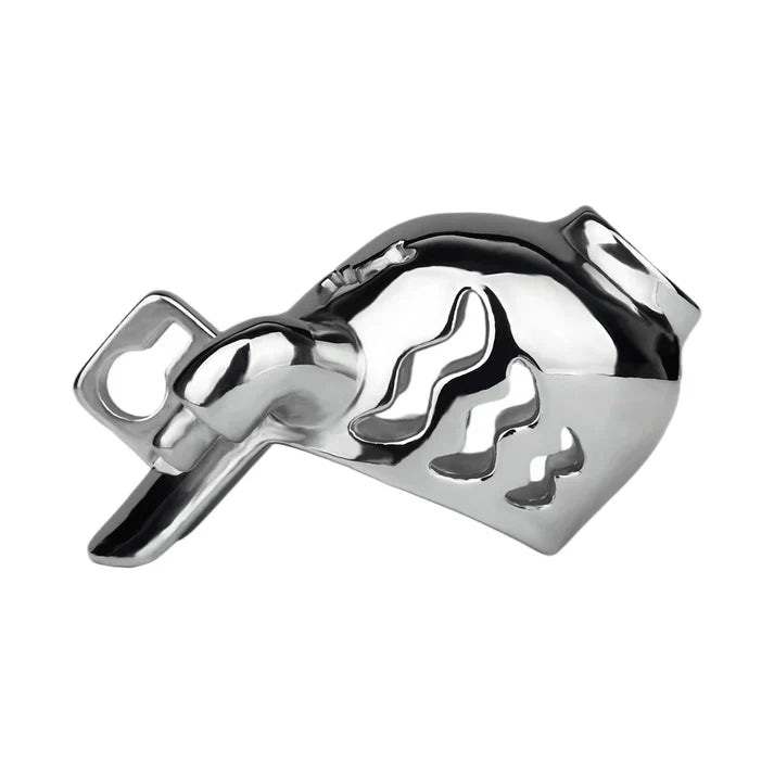 Stainless Steel Weighted Prince Albert Chastity Cage with Belt #262P [SALE]