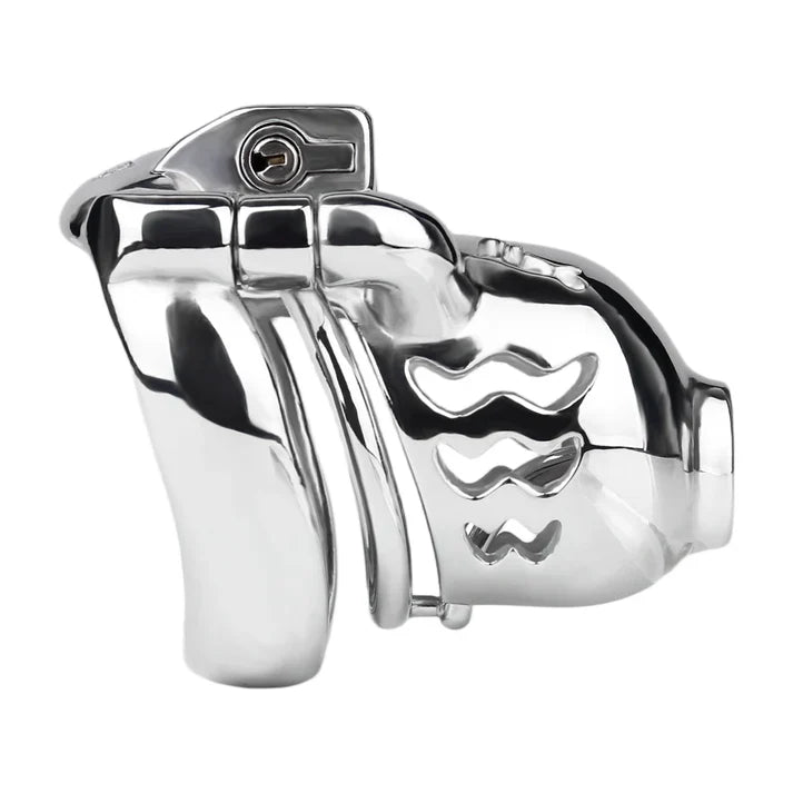 Stainless Steel Weighted Prince Albert Chastity Cage with Belt #262P [SALE]