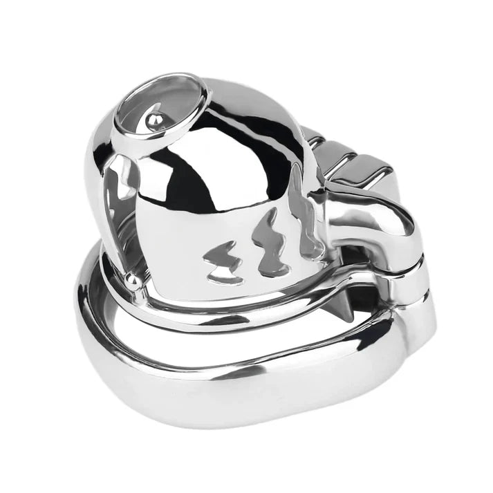 Stainless Steel Weighted Prince Albert Chastity Cage with Belt #262P [SALE]
