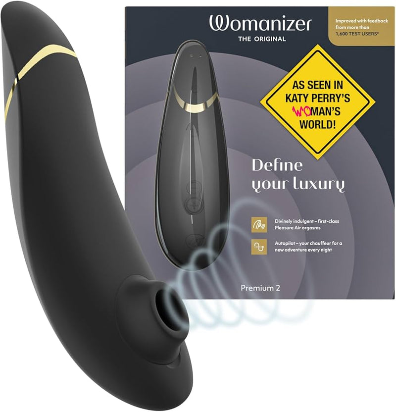 Womanizer Premium 2 Clitoral Stimulator (Limited Period Sale)(FREE Gold Boob Necklace*)