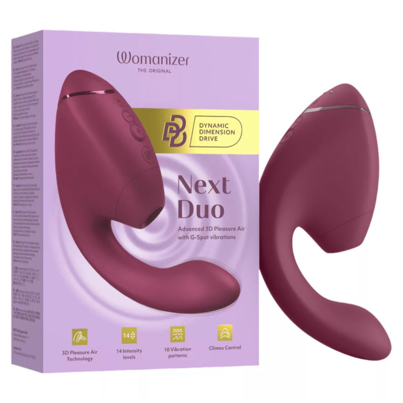 Womanizer Next Duo Advanced 3D Pleasure Air With G-Spot Vibrations Sti