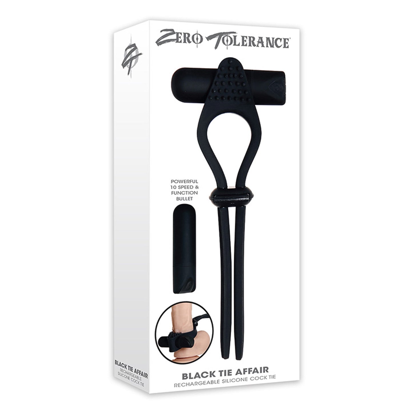 Zero Tolerance Black Tie Affair Adjustable Vibrating Cock Ring