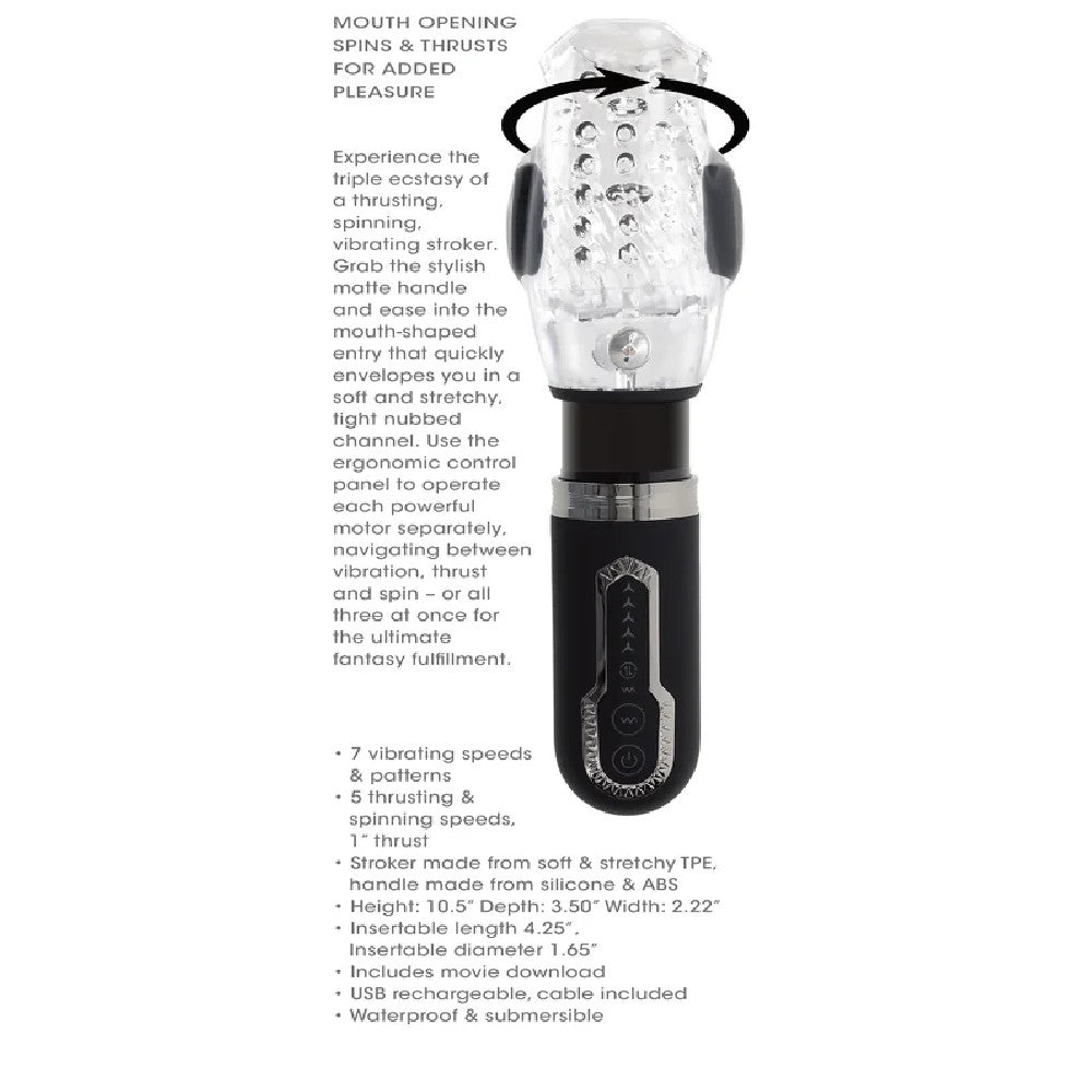 Zero Tolerance Thrill Ride Thrusting, Spinning, Vibrating Stroker
