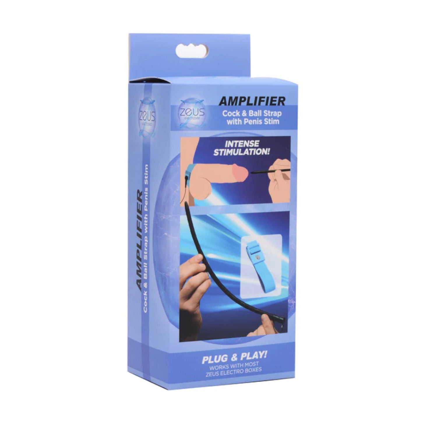 Zeus Amplifier Cock And Ball Strap With Penis EStim