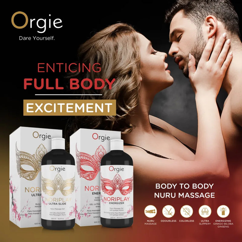Orgie Noriplay Nuru Massage Gel Energizer or Ultra Slide 500 ML 16.9 FL OZ