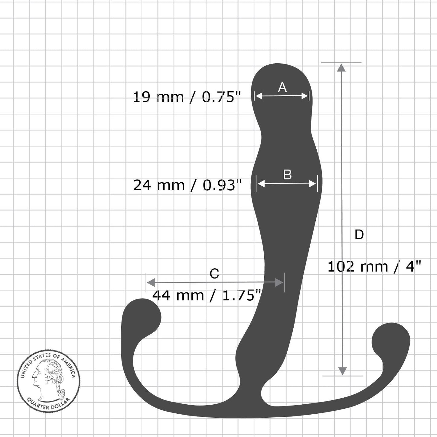 Aneros Eupho Trident Prostate Massager [Authorized Dealer]