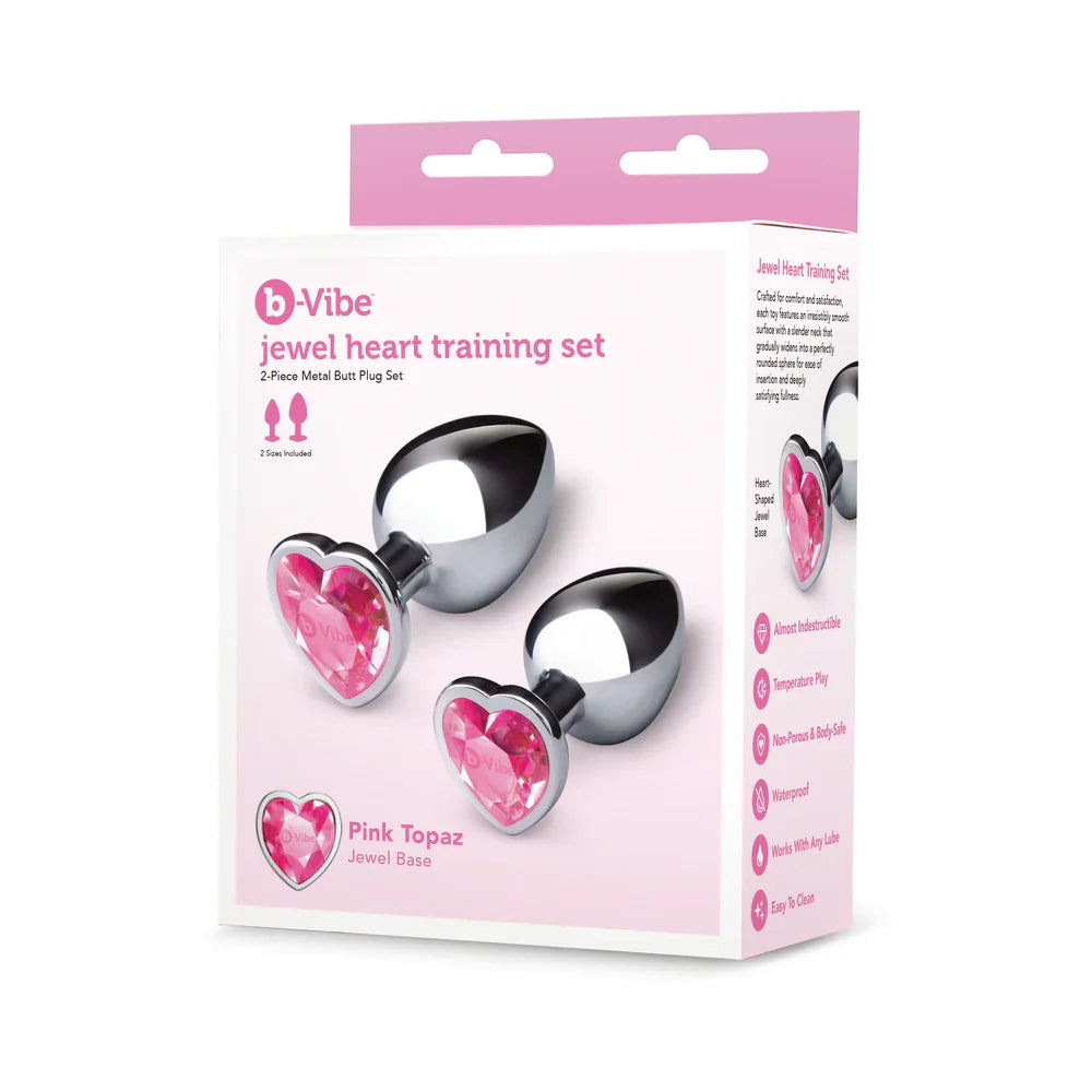B-Vibe Jewel Metal Training Plug Set