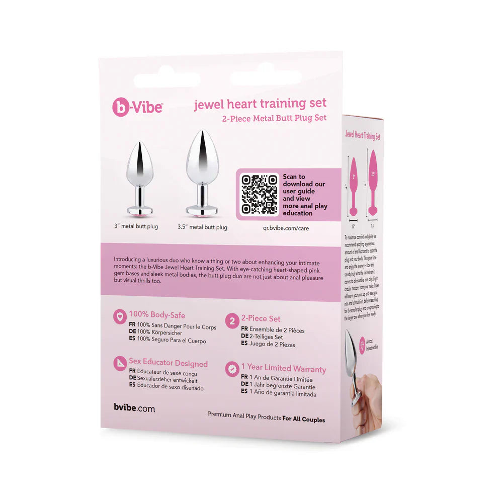 B-Vibe Jewel Metal Training Plug Set