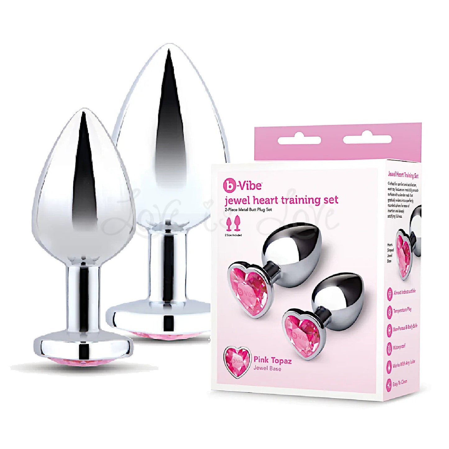 B-Vibe Jewel Metal Training Plug Set