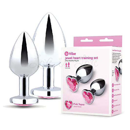 B-Vibe Jewel Metal Training Plug Set
