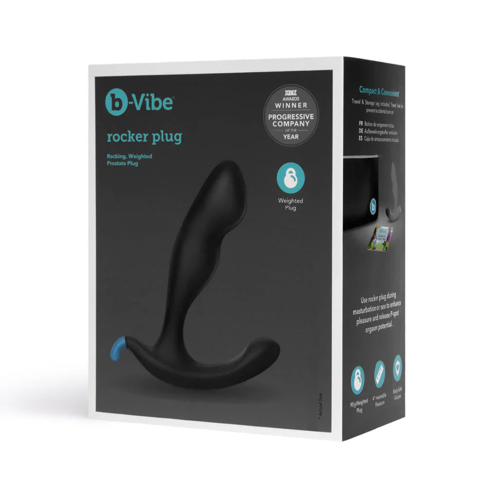 b-Vibe Rocker Plug Rocking Weighted Prostate Plug Black