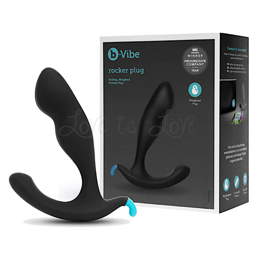b-Vibe Rocker Plug Rocking Weighted Prostate Plug Black