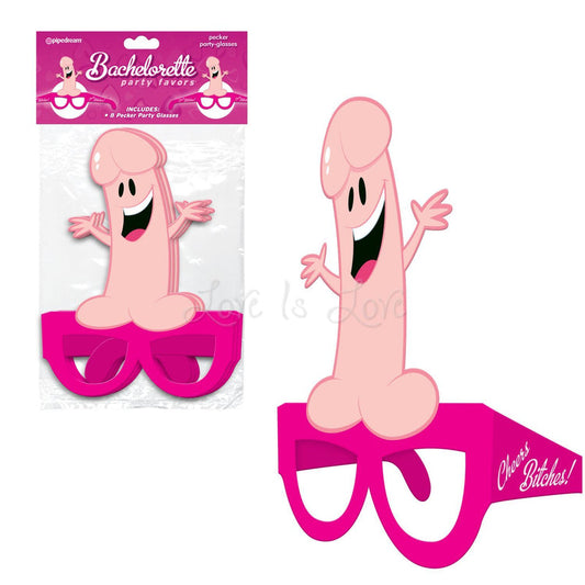 Bachelorette Party Favors Pecker Party Glasses Pack of 8