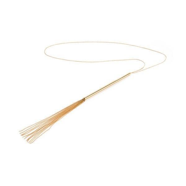 Bijoux Indiscrets Magnifique Metallic Chain Whip Necklace Gold
