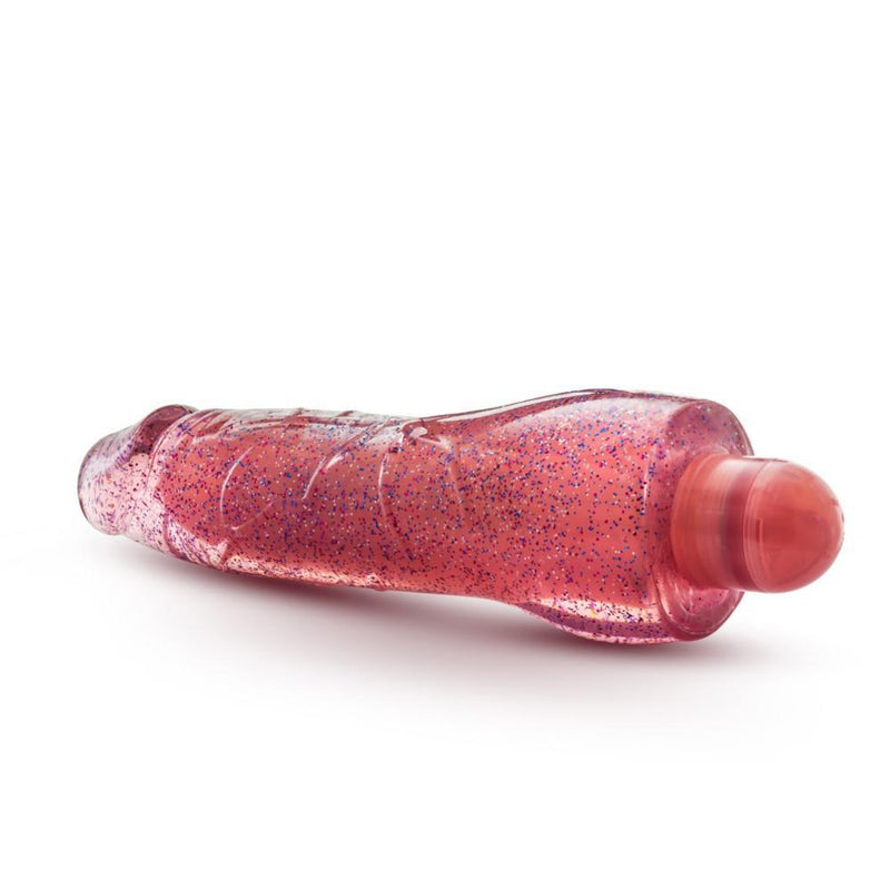 Blush Glow Dicks Molly Glitter Vibrator Pink 8 Inch
