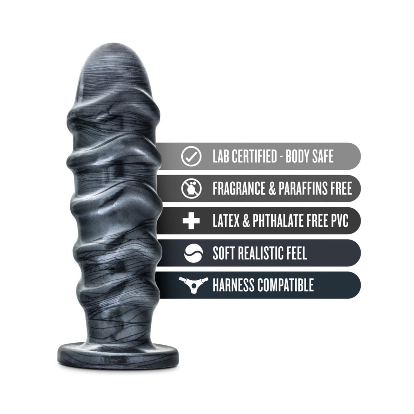 Blush Jet Annihilator 11" Pro Butt Plug Carbon Metallic Black