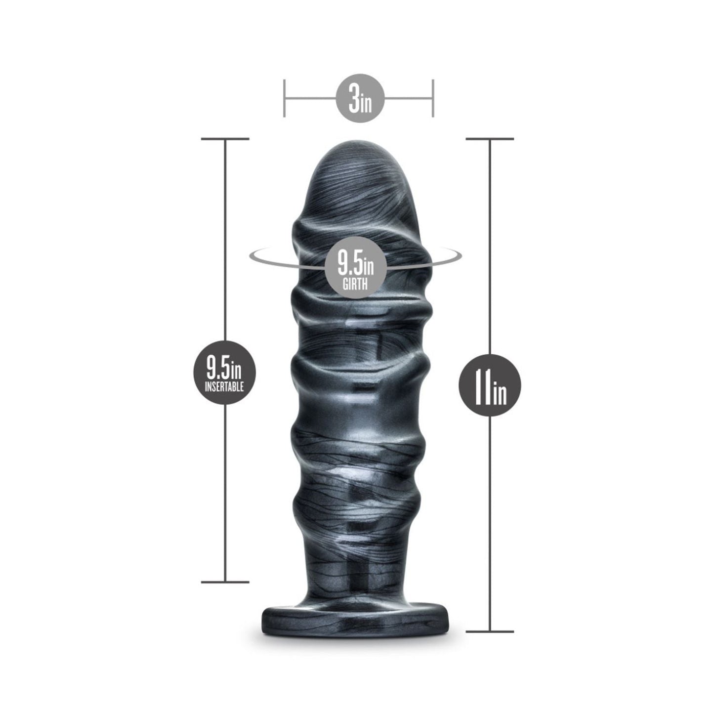 Blush Jet Annihilator 11" Pro Butt Plug Carbon Metallic Black