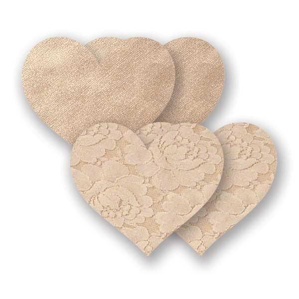Bristols Six Nippies Covers Basic Creme Heart Size B