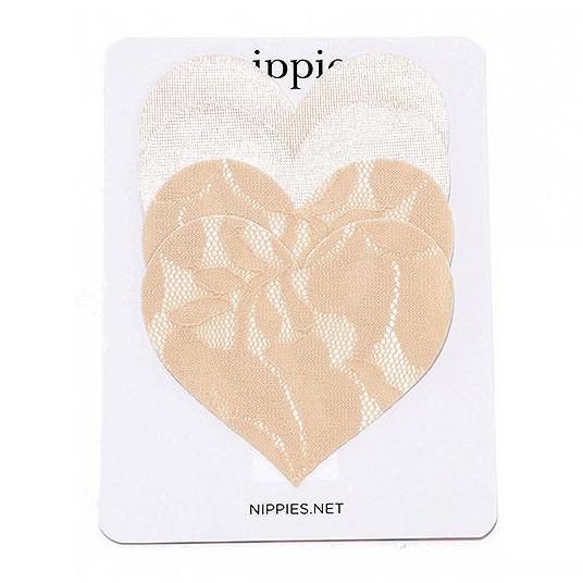 Bristols Six Nippies Covers Basic Creme Heart Size B