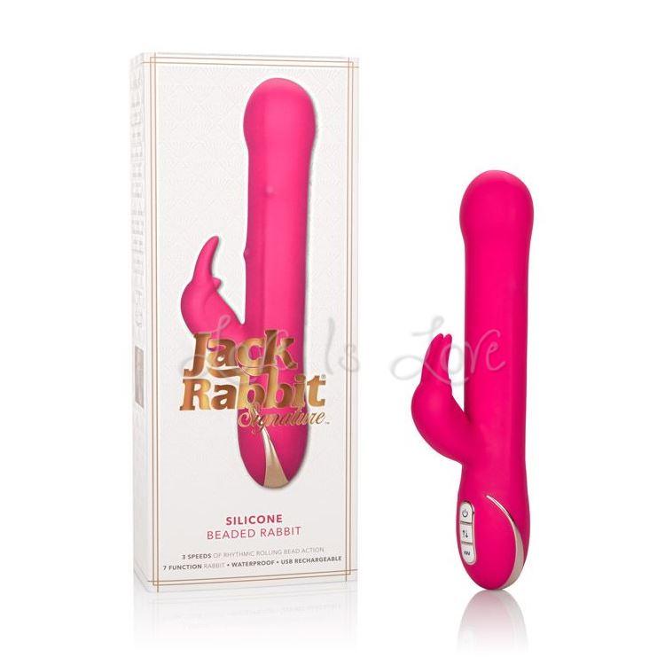 CalExotics Jack Rabbit Signature Silicone Beaded Rabbit Pink [Limited Period Sale]
