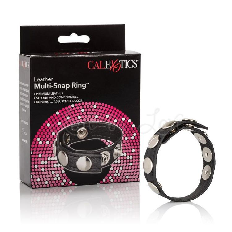 CalExotics Leather Multi-Snap Ring