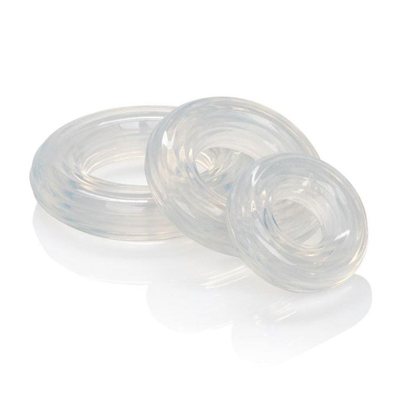 CalExotics Premium Silicone Ring Set Clear