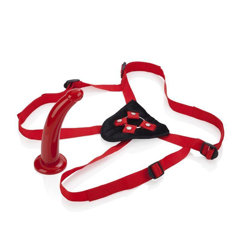 CalExotics Red Rider G-Spot Strap On Harness Kit (Limited Period Sale)