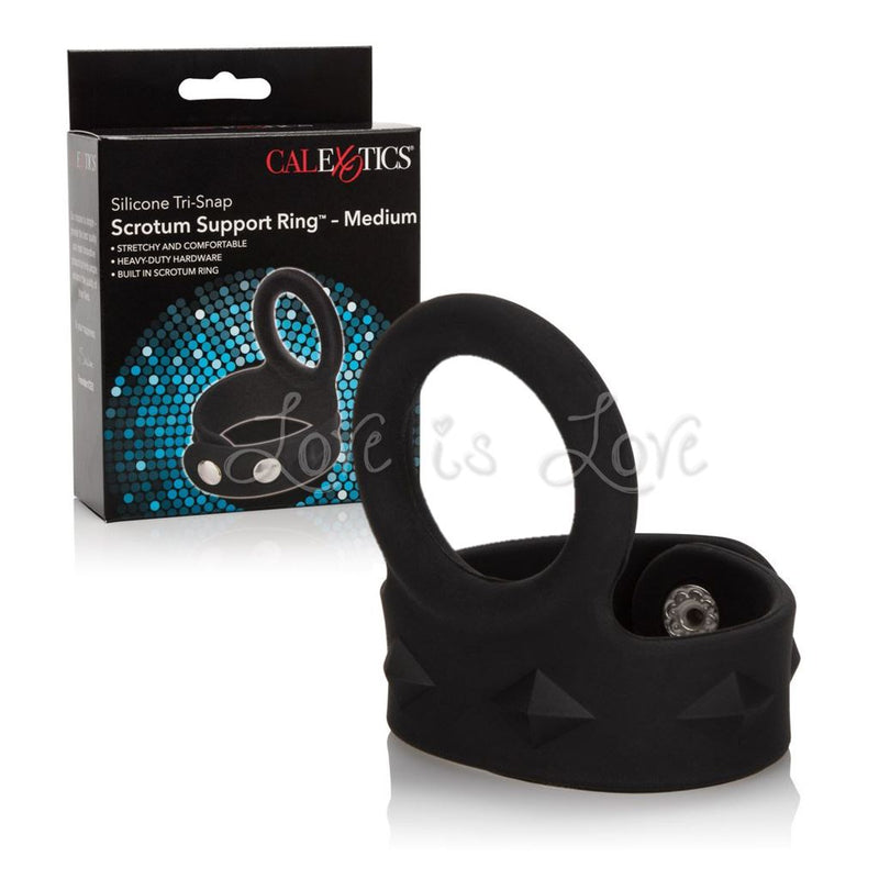 CalExotics Silicone Tri-Snap Scrotum Support Ring Medium (Limited Period Sale)