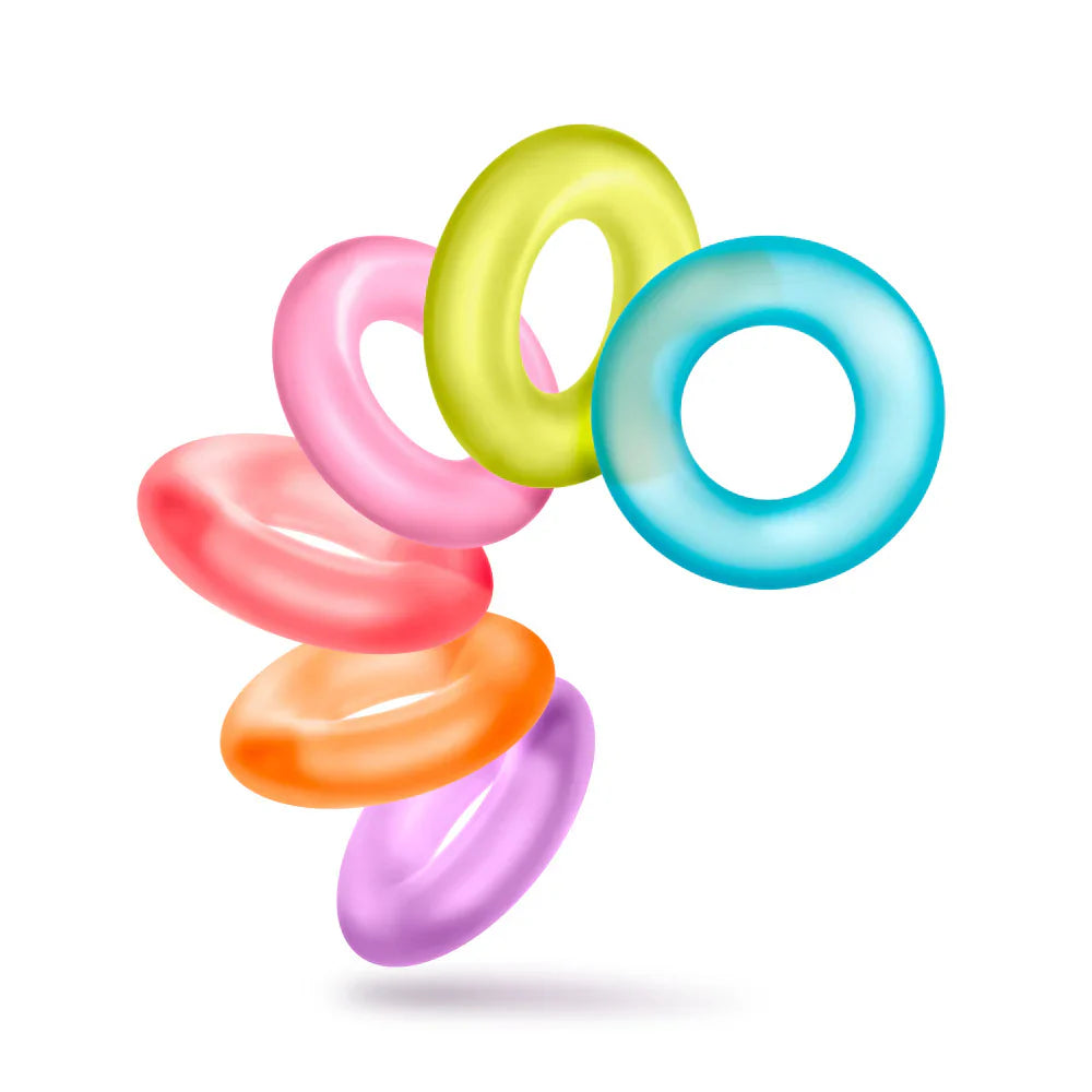 Blush Play With Me King of the Ring Cockring (6-Pack Assorted Colors)