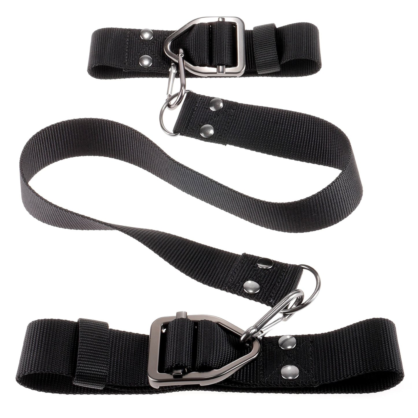 Command By Sir Richard's Deluxe Cuff Set Black And Stainless Steel [Limited Time Offer]
