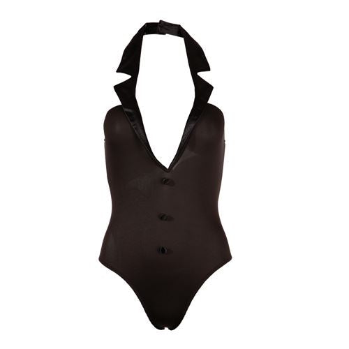 Cottelli Collection Bunny Costume: Halterneck Bodysuit, Cuffs & Headband (Only available at MPO*)
