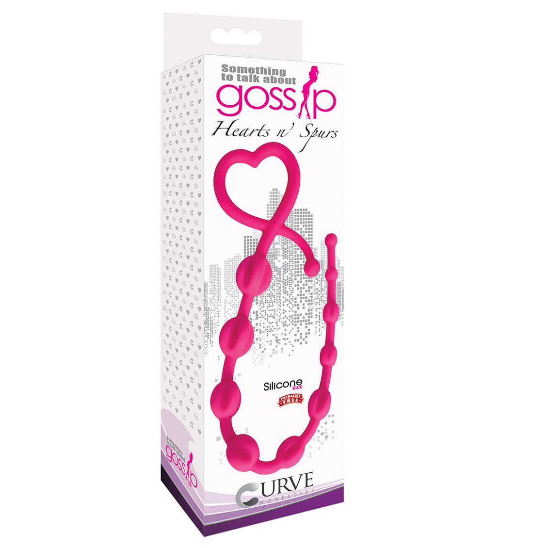 Curve Toys Gossip Hearts N Spurs Anal Bead Magenta