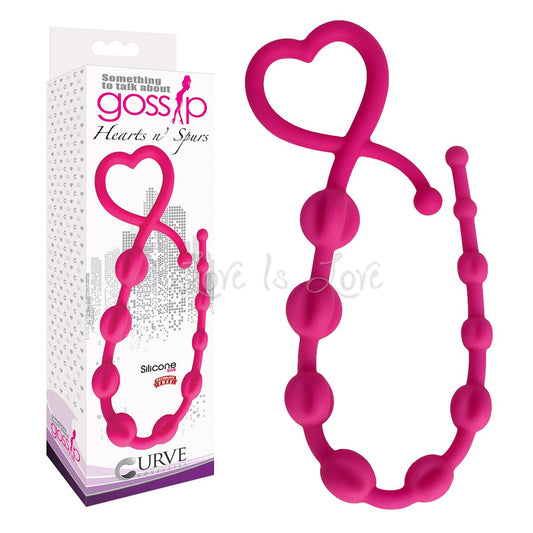 Curve Toys Gossip Hearts N Spurs Anal Bead Magenta