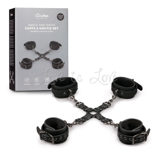 Easytoys Ankle and Wrist Cuffs and Hogtie Set