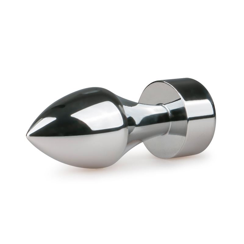 Easytoys Metal Butt Plug No. 12 Silver Plug With Clear Crystal
