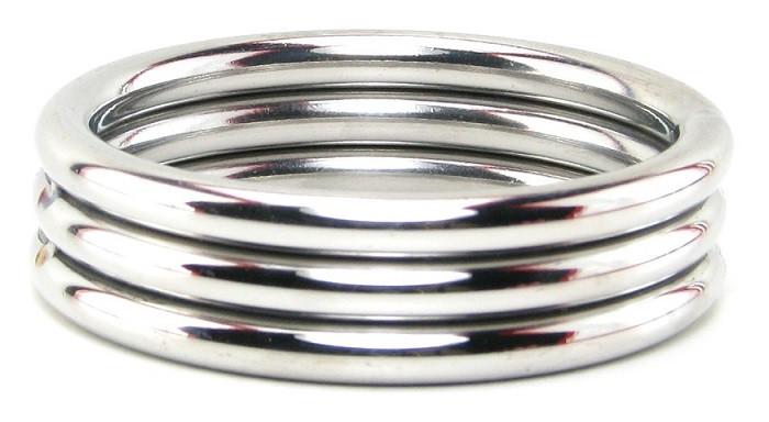 Master Series Echo Stainless Steel Triple Cock Ring 2 Inch