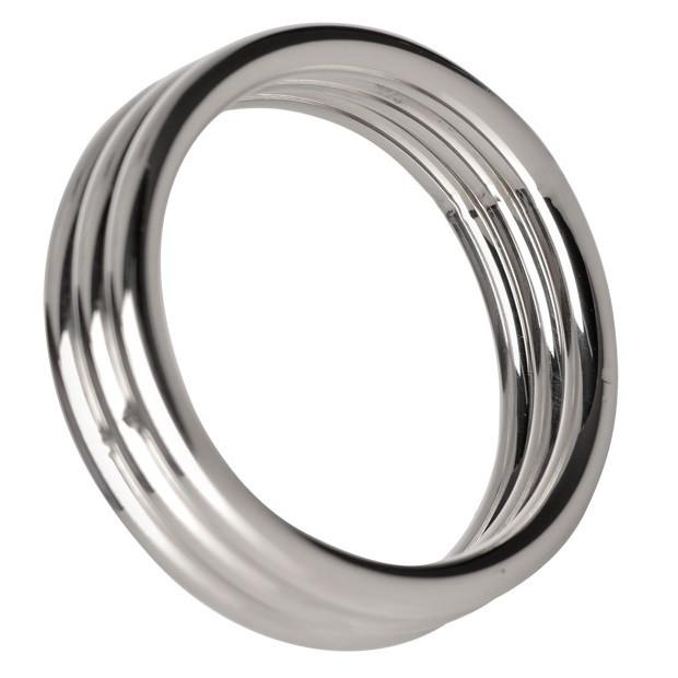 Master Series Echo Stainless Steel Triple Cock Ring 2 Inch