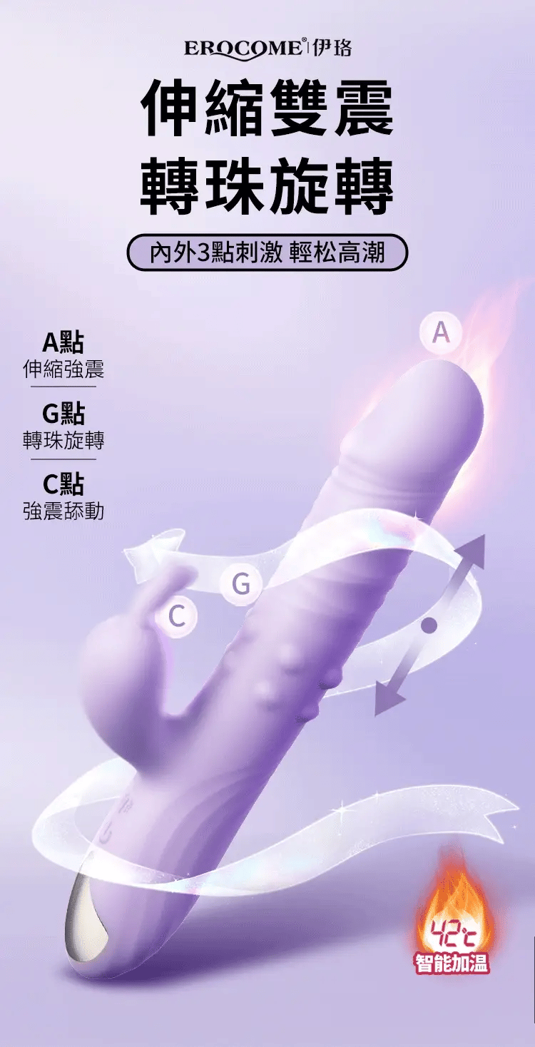 Erocome Eridanus Pro Thrusting & Heating Rabbit Vibrator