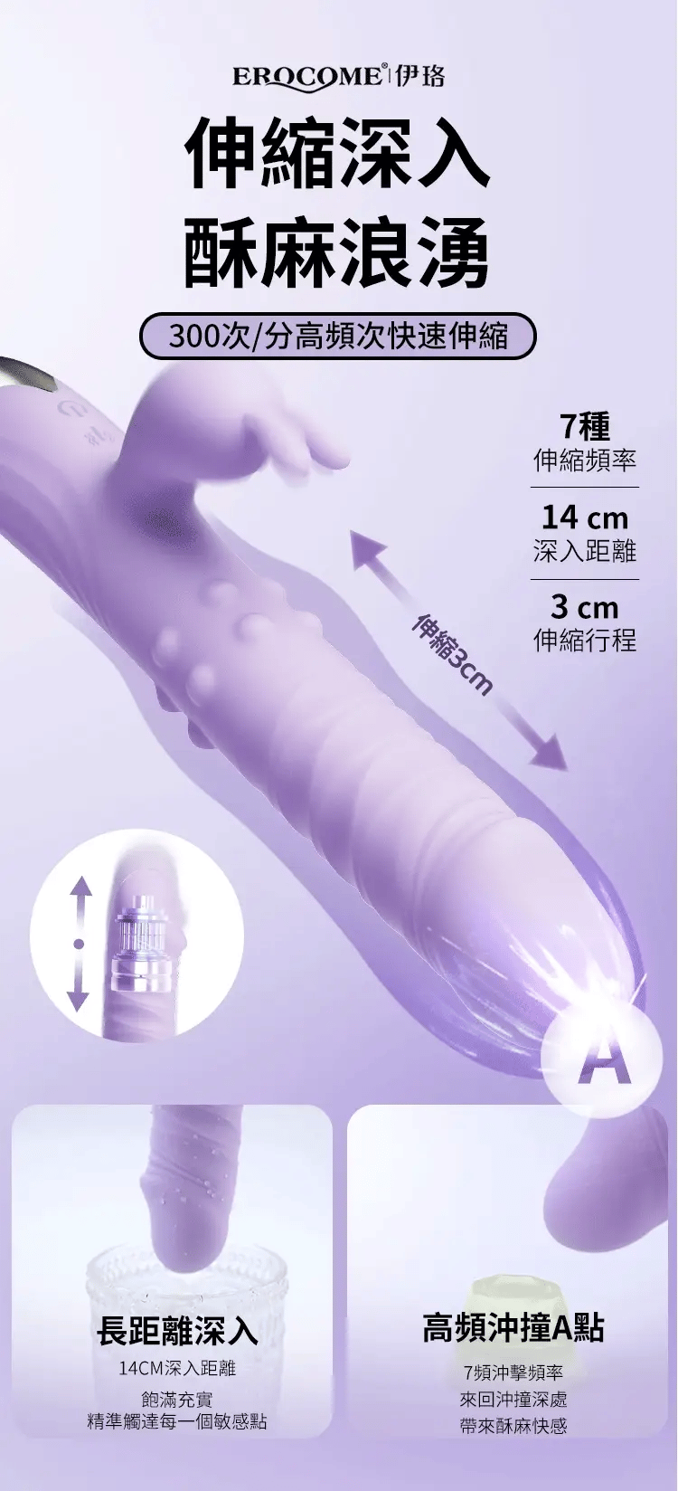 Erocome Eridanus Pro Thrusting & Heating Rabbit Vibrator