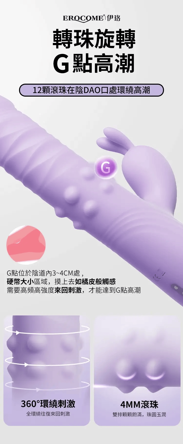Erocome Eridanus Pro Thrusting & Heating Rabbit Vibrator