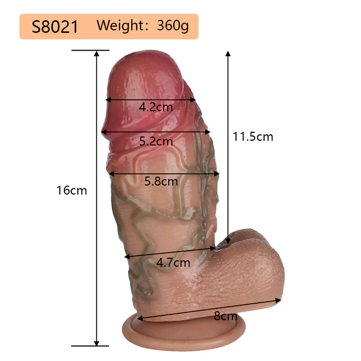 Leo V Thick Realistic Silicone Dildo with Suction Cup 4.5 Inch