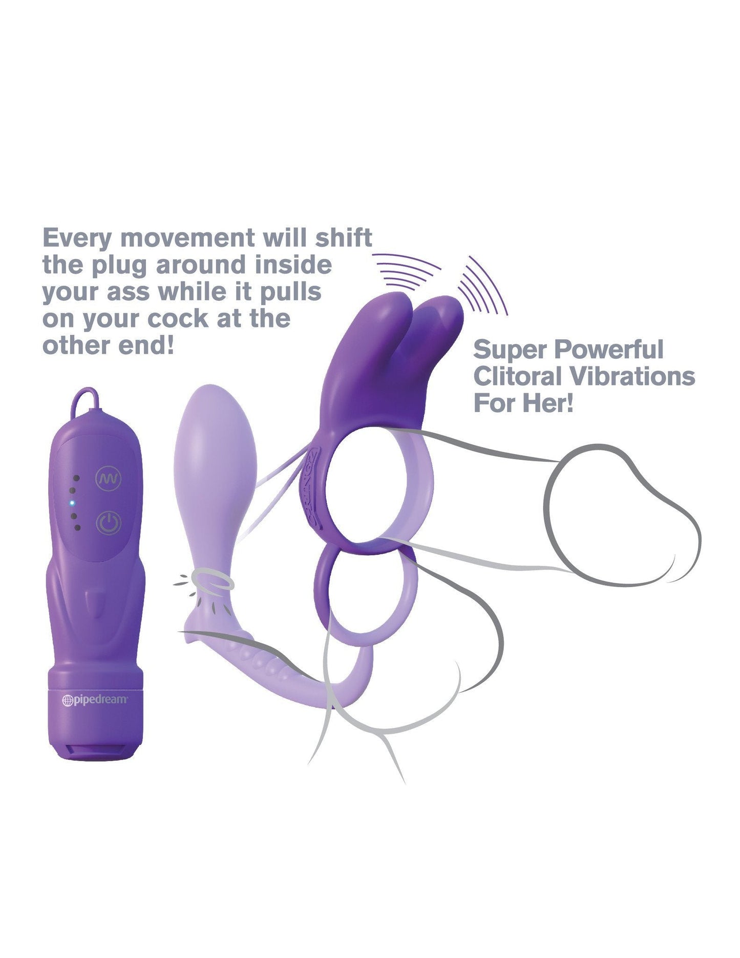Fantasy C-Ringz Ass-Gasm Vibrating Rabbit [Clearance SALE]