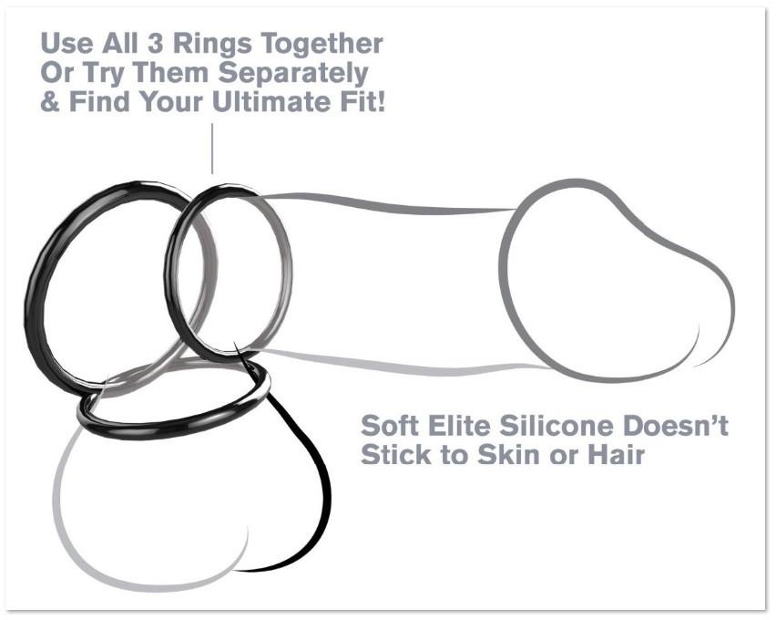 Fantasy C-Ringz Silicone 3-Ring Stamina Set