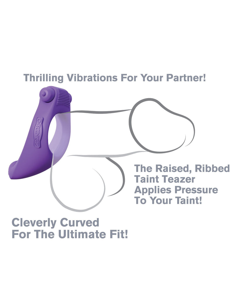 Fantasy C-Ringz Vibrating Silicone Taint-Alizer Purple(Special Clearance Sale)(Only 1 Left Under Retail Sale)