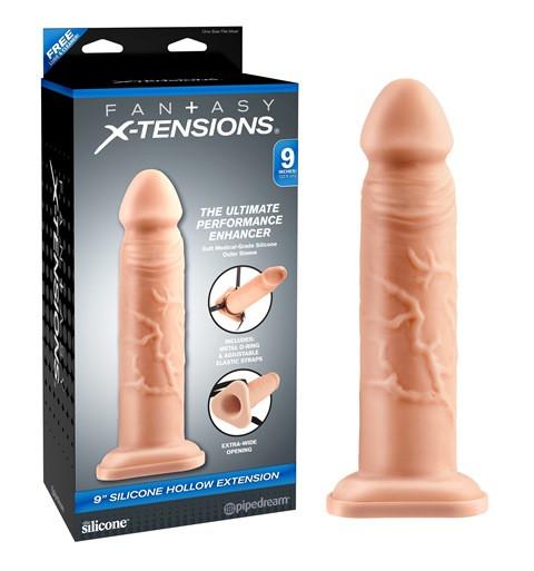 Fantasy X-tensions Silicone Hollow Extension 8 Inch or 9 Inch
