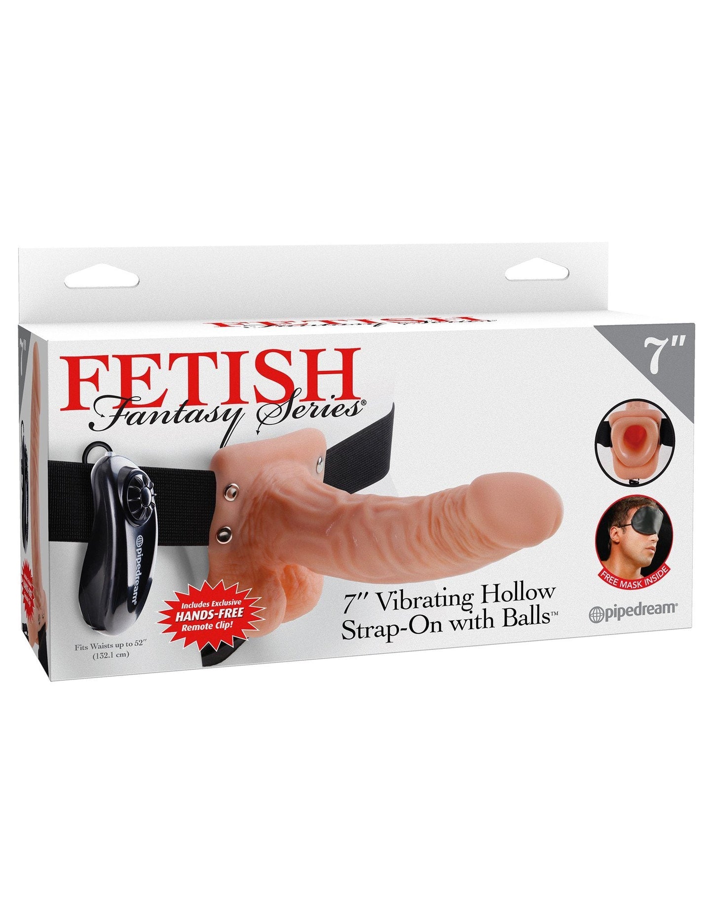 Fetish Fantasy Series 7 Inch Vibrating Hollow Strap-On With Balls