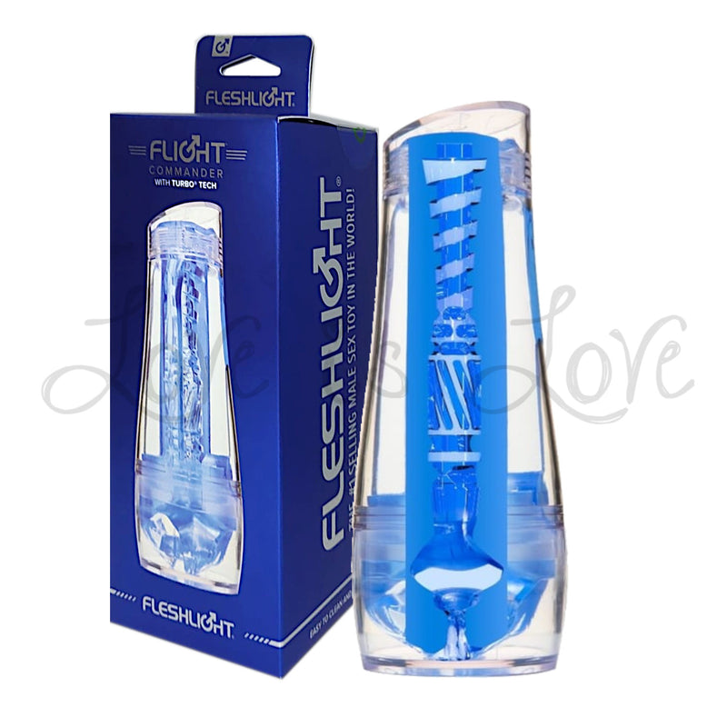 Fleshlight Flight Commander with Turbo Tech Masturbator Blue Ice
