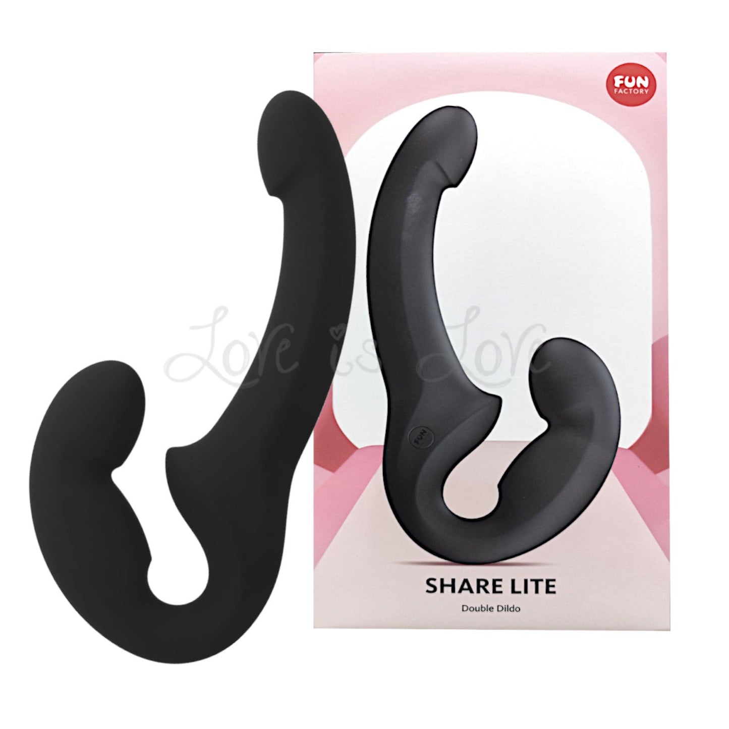 Fun Factory Share Lite Silicone Double Dildo Black (Brand New Edition 2026)