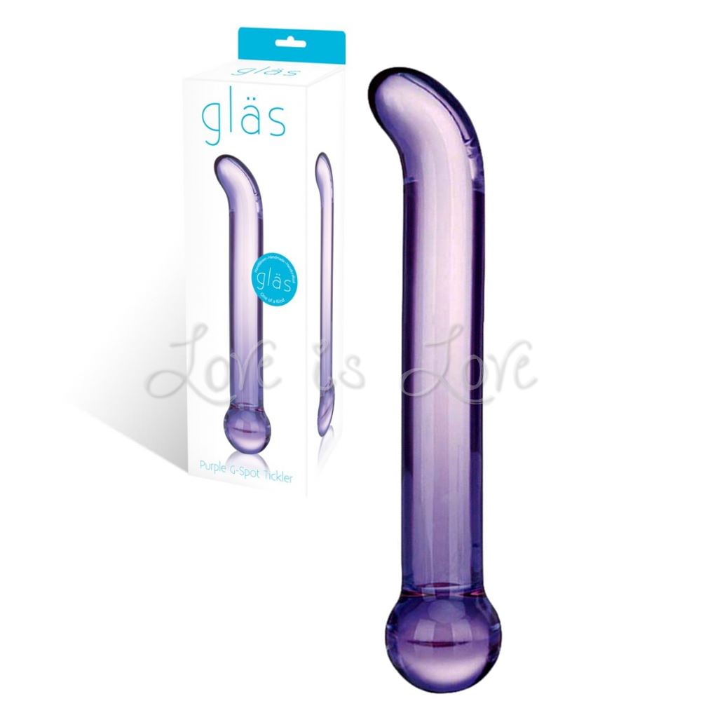 Glas Purple G-Spot Tickler Glass Dildo