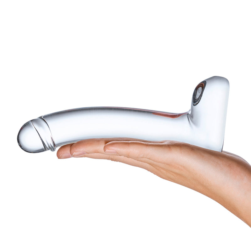 Glas Realistic Curved Glass G-Spot Dildo 7 Inches
